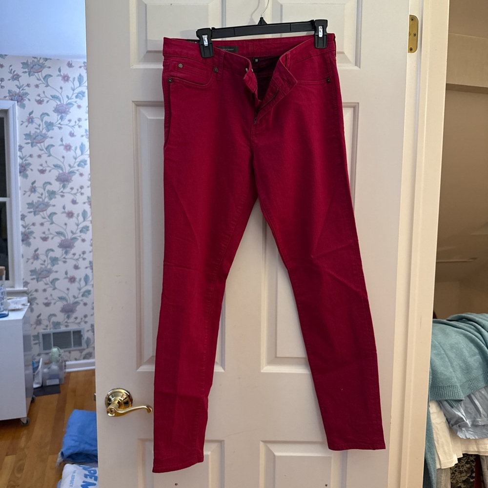 Kut from the Kloth Women's Vibrant Red Skinny Jeans